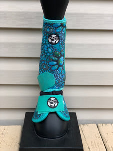 Old fashioned turquoise jewel Sport Boots