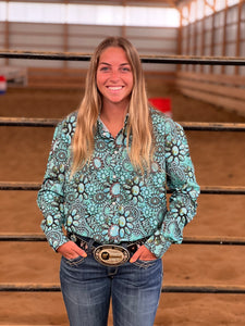 Old Fashioned Turquoise Jewel Rodeo Shirt