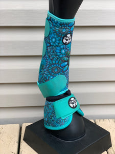 Old fashioned turquoise jewel Sport Boots