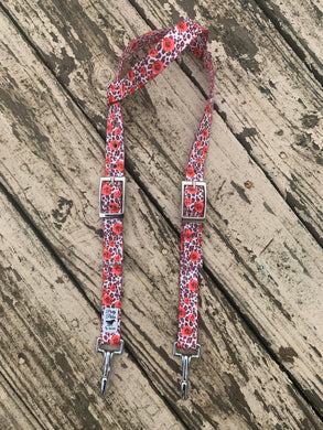 Cheetah rose 1 inch headstall