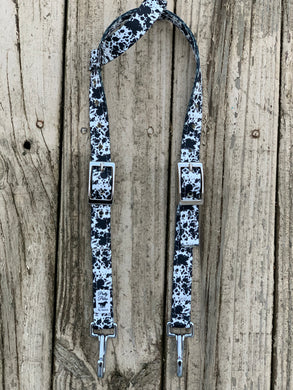 Black & White Cowprint 1 inch headstall