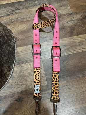 Baby Pink Cheetah Headstall