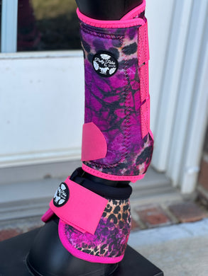 Hot Pink Cheetah Stone Sport Boots