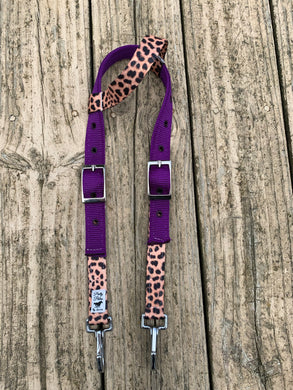 Purple Cheetah Headstall