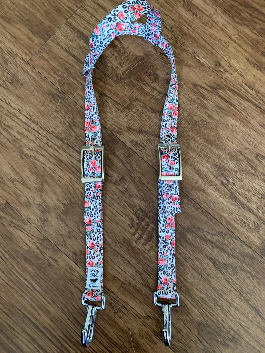 Leopard & Roses Headstall – Pretty Polos By Jessie & Lopin' With Grace 