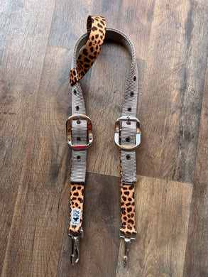 Grey Cheetah Headstall