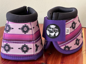 Purple Serape Aztec Bell Boots