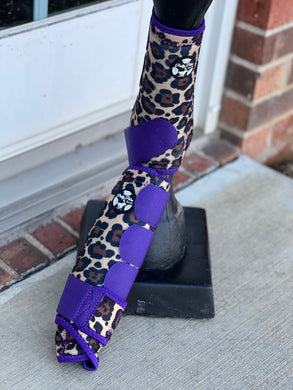 Purple Cheetah Sport Boots