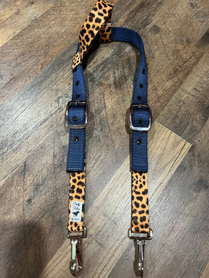 Navy Cheetah Headstall