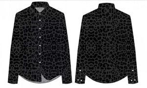 YOUTH Black Cheetah Rodeo Shirt