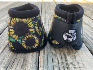 Black Sunflower Bell Boots