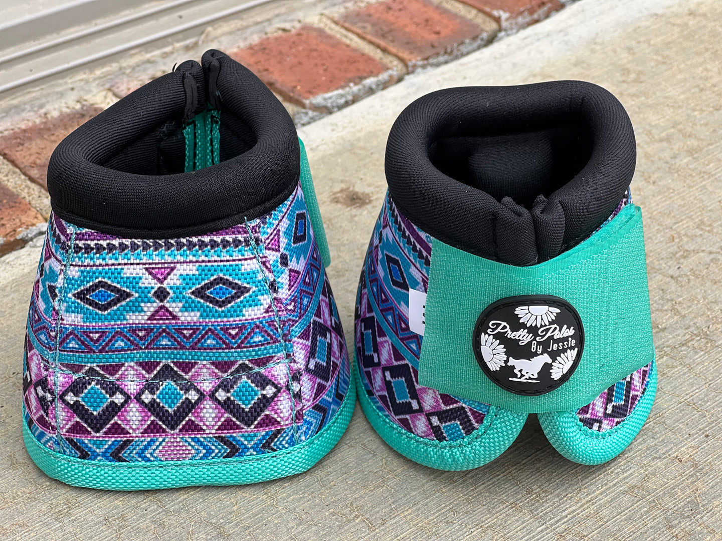 Ivory Mint Aztec Bell Boots
