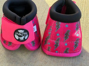 Pink Lightening Bolt Bell Boots