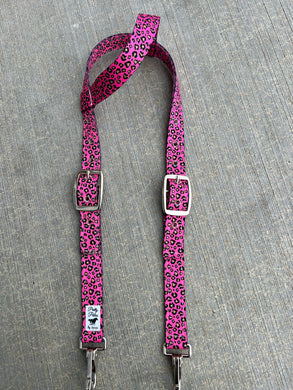 Hot pink cheetah headstall