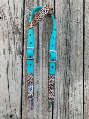 Mint cheetah headstall