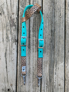 Mint cheetah headstall