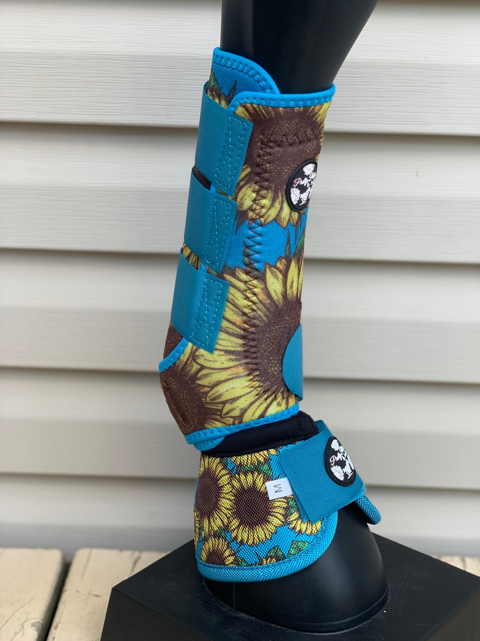 Turquoise sunflower sport boots - Main Image