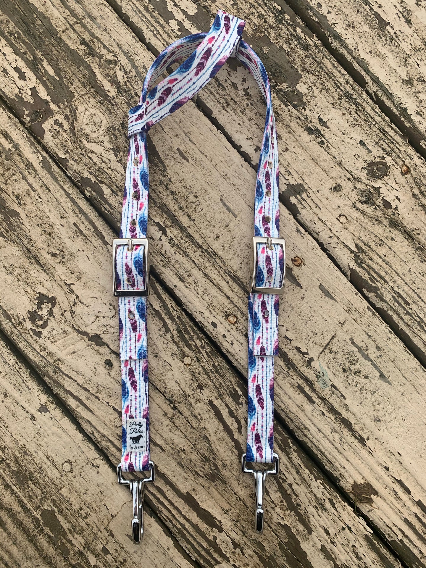 Aztec feather 1 inch headstall