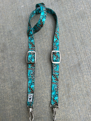 Turquoise cheetah stone headstall