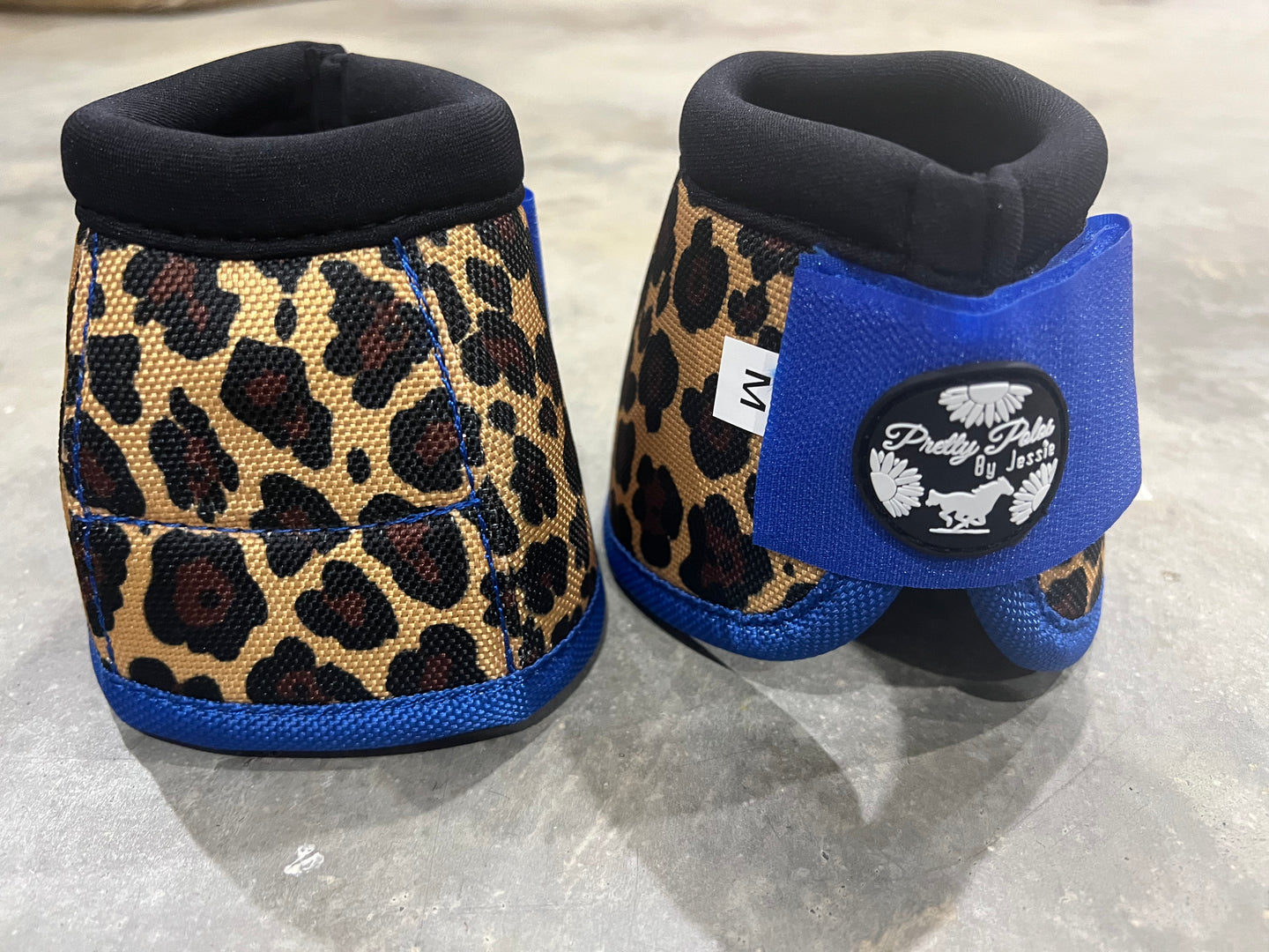 Royal Blue Cheetah Bell Boots